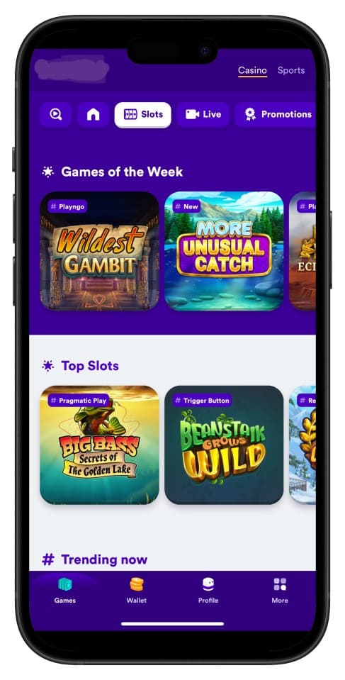 Screenshot showing gt99-vip App interface with intuitive menus and game choices